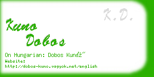 kuno dobos business card